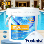 10 Pack Pool Shock 3.5LB - Fast-Dissolving Chlorine Powder for Quick Clean & Crystal Clear Water, Algae Control (35LB Total )