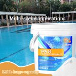 10-Pack 5.5 lb Pool Chlorine Powder-55 LB Total- Fast-Acting Swimming Pool Shock Treatment & Sanitizer, Keeps Water Crystal Clear - Ideal for Inground & Above Ground Pools - Image 4