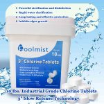 10LB Chlorine Tablets 3 Inch - Stabilized Pool Sanitizer for Long Lasting Algae Control & Crystal Clear Water, Weekly Maintenance (Economy Size) - Image 3