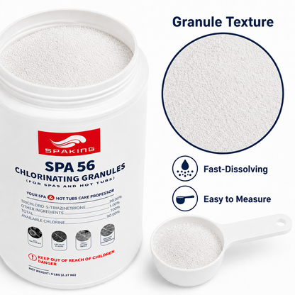 18LB Pool Shock Chlorine Powder Value Pack - 1x3LB+3x5LB | Fast-Dissolving for Instant Pool Clean & Algae Removal