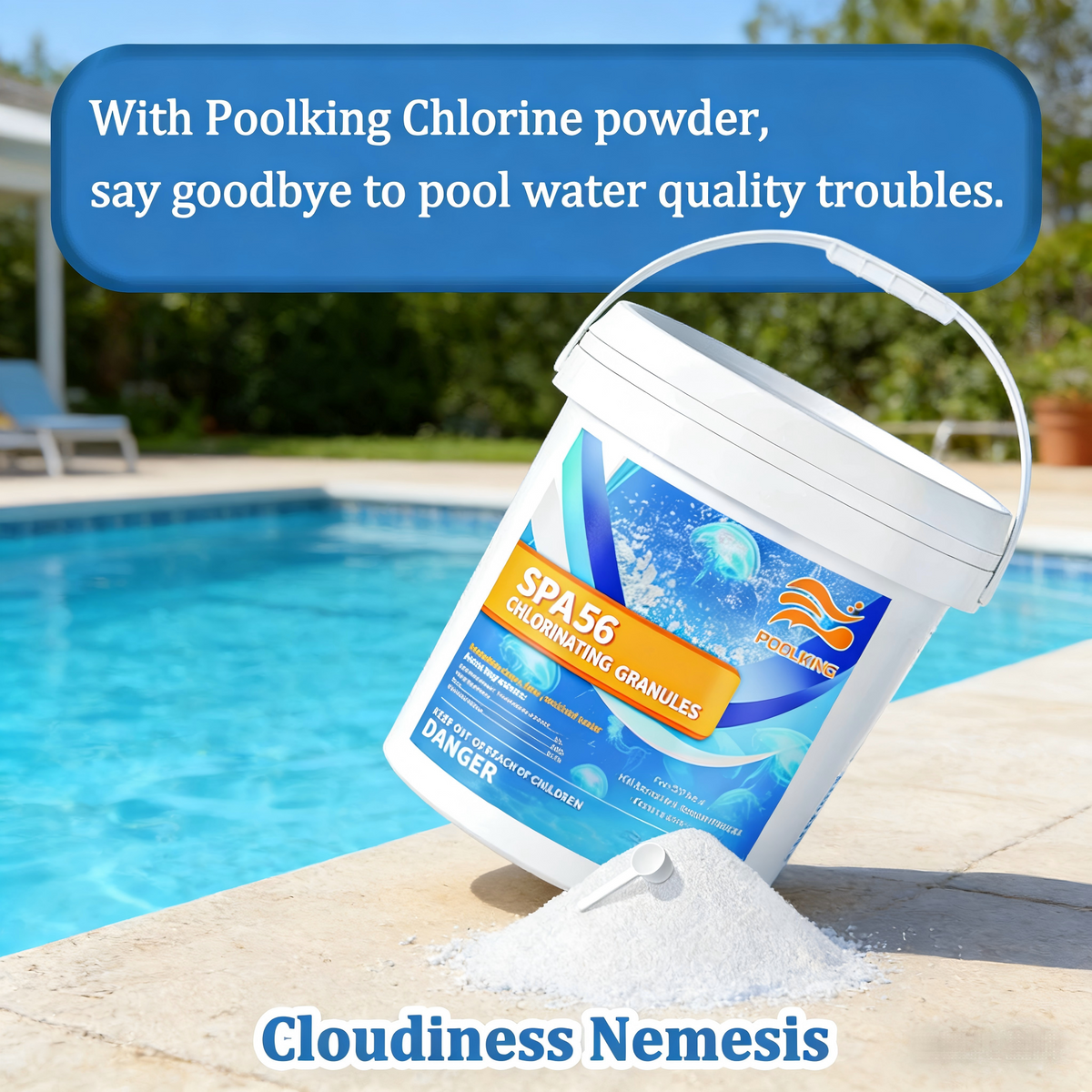 Versatile & Powerful: 5.5 LB Instant Chlorine Powder | Multi-Surface Water Sanitizer with Rapid, Long-Lasting Action for On-the-Go Use