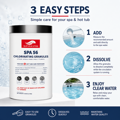 5LB Instant Chlorine Granules - Multi-Purpose Water Sanitizer for Pools, Spas & Fishponds | Fast-Acting, Long-Lasting Disinfectant