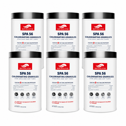 30LB Total Pool Shock Bulk Pack: 6x5lb Fast-Acting Chlorine Granules | Weekly Maintenance for Quick Clean, Algae-Free & Sparkling Clear Pool Water