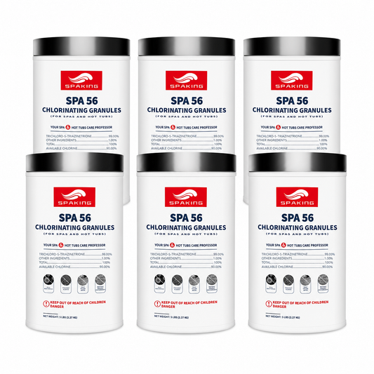 30LB Total Pool Shock Bulk Pack: 6x5lb Fast-Acting Chlorine Granules | Weekly Maintenance for Quick Clean, Algae-Free & Sparkling Clear Pool Water