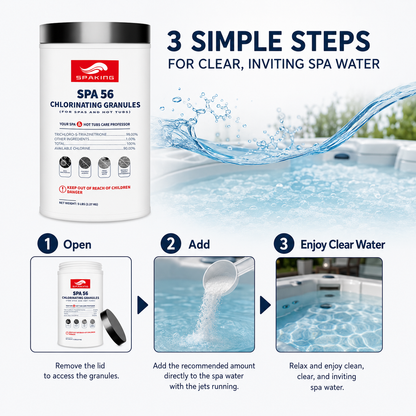 30LB Total Pool Shock Bulk Pack: 6x5lb Fast-Acting Chlorine Granules | Weekly Maintenance for Quick Clean, Algae-Free & Sparkling Clear Pool Water