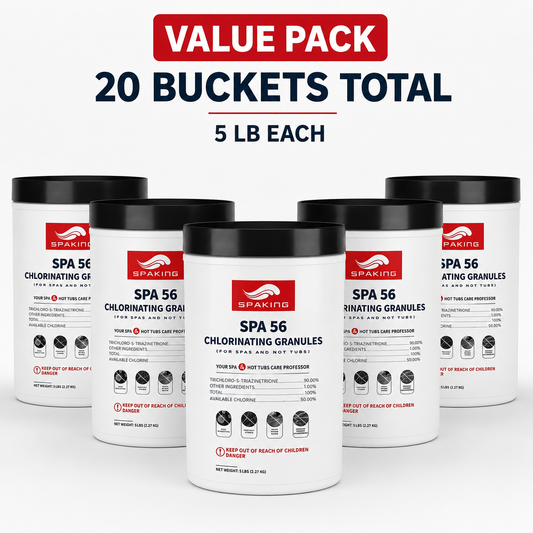 20-Pack 5LB Pool Shock Chlorine Powder (100LB Total) | Fast-Dissolving | Algae Control & Crystal Clear Pool Water | Value Bundle