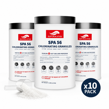 50 LB (10-Pack) Pool Chlorine Shock Powder - Fast-Dissolving, Quick Clean & Algae Removal