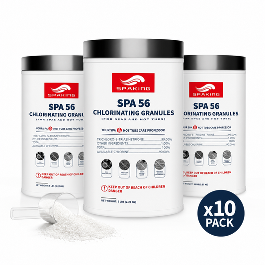 50 LB (10-Pack) Pool Chlorine Shock Powder - Fast-Dissolving, Quick Clean & Algae Removal