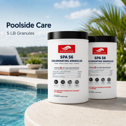 50 LB (10-Pack) Pool Chlorine Shock Powder - Fast-Dissolving, Quick Clean & Algae Removal