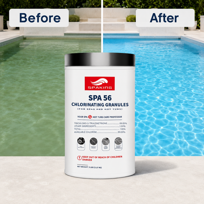 50 LB (10-Pack) Pool Chlorine Shock Powder - Fast-Dissolving, Quick Clean & Algae Removal