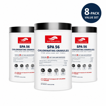 40lbs Total: 8-Pack of 5lb Fast-Acting Chlorine Powder Shock | Ultimate Swimming Pool Sanitizer for Crystal Clear Water – Works in All Inground & Above Ground Pools