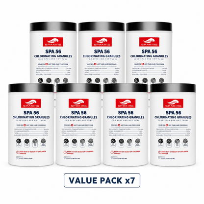 35LB Total Bulk Pool Shock: 7-Pack of 5LB Fast-Dissolving Chlorine Granules | For Quick Clean, Crystal Clear Water & Effective Algae Control