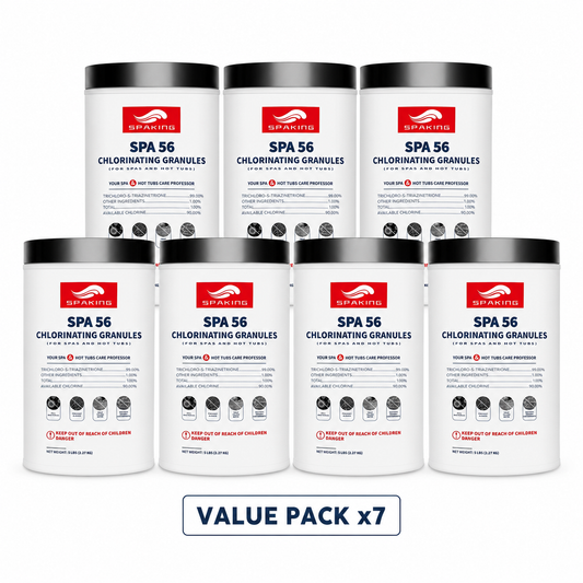 35LB Total Bulk Pool Shock: 7-Pack of 5LB Fast-Dissolving Chlorine Granules | For Quick Clean, Crystal Clear Water & Effective Algae Control