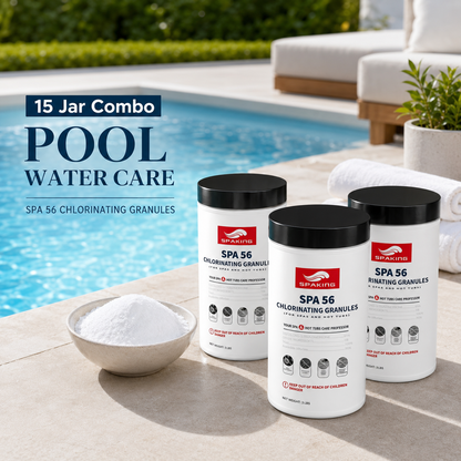 15-Pack Pool Shock (3 lbs Each, 45 lbs Total) | EPA-Registered Fast-Dissolving Chlorine Powder | Algae Control | Fast Clean & Crystal Clear Water | Inground & Above Ground Pools