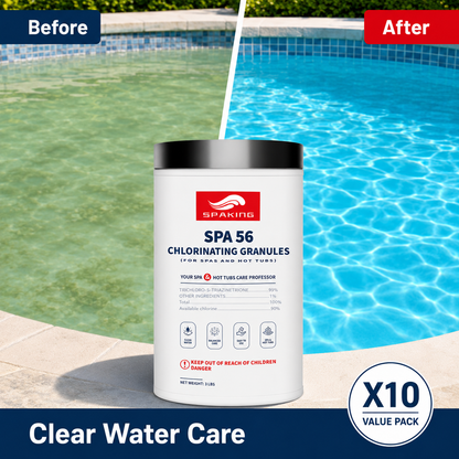 The Ultimate Bulk Bundle: 30LB Total of Fast-Acting Chlorine Granules (10-Pack) | Your Complete Solution for Sparkling Water, Algae Prevention & Effortless Pool Care