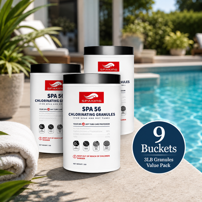9-Pack Pool Chlorine Powder (3 lbs Per Bucket) | Fast-Acting Pool Shock Sanitizer | Keeps Water Crystal Clear | Summer Essentials & Pool Must-Haves | Inground & Above Ground Pools