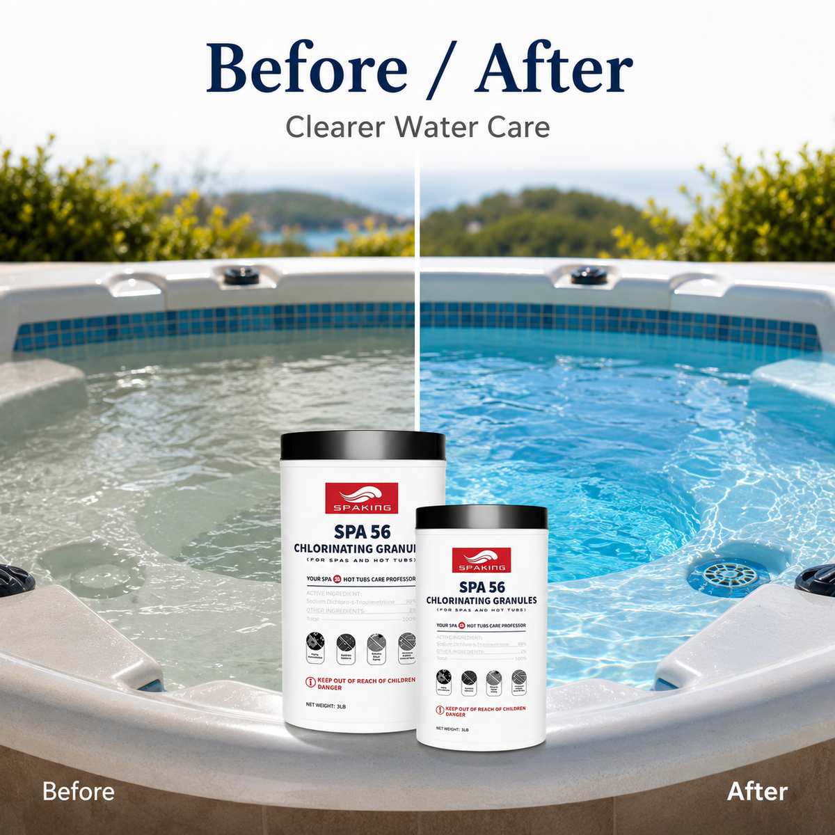 9-Pack Pool Chlorine Powder (3 lbs Per Bucket) | Fast-Acting Pool Shock Sanitizer | Keeps Water Crystal Clear | Summer Essentials & Pool Must-Haves | Inground & Above Ground Pools