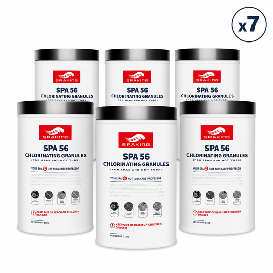 7-Pack 3lb Pool Chlorine Shock Powder | Fast-Acting Sanitizer for Inground & Above Ground Pools | Keep Water Crystal Clear | Summer Pool Essentials