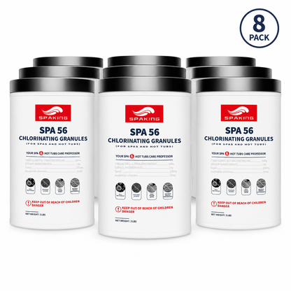 8-Pack Pool Chlorine Powder (3 lbs Per Bucket) | Fast-Acting Pool Shock Sanitizer | Keeps Water Crystal Clear | Summer Essentials & Pool Must-Haves | Inground & Above Ground Pools