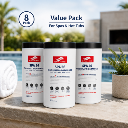 8-Pack Pool Chlorine Powder (3 lbs Per Bucket) | Fast-Acting Pool Shock Sanitizer | Keeps Water Crystal Clear | Summer Essentials & Pool Must-Haves | Inground & Above Ground Pools