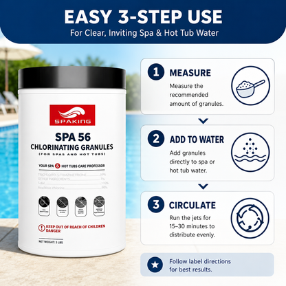 4-Pack 3lb Pool Chlorine Shock Powder | Fast-Acting Sanitizer for All Pools | Keep Water Crystal Clear | Summer Pool Must-Haves