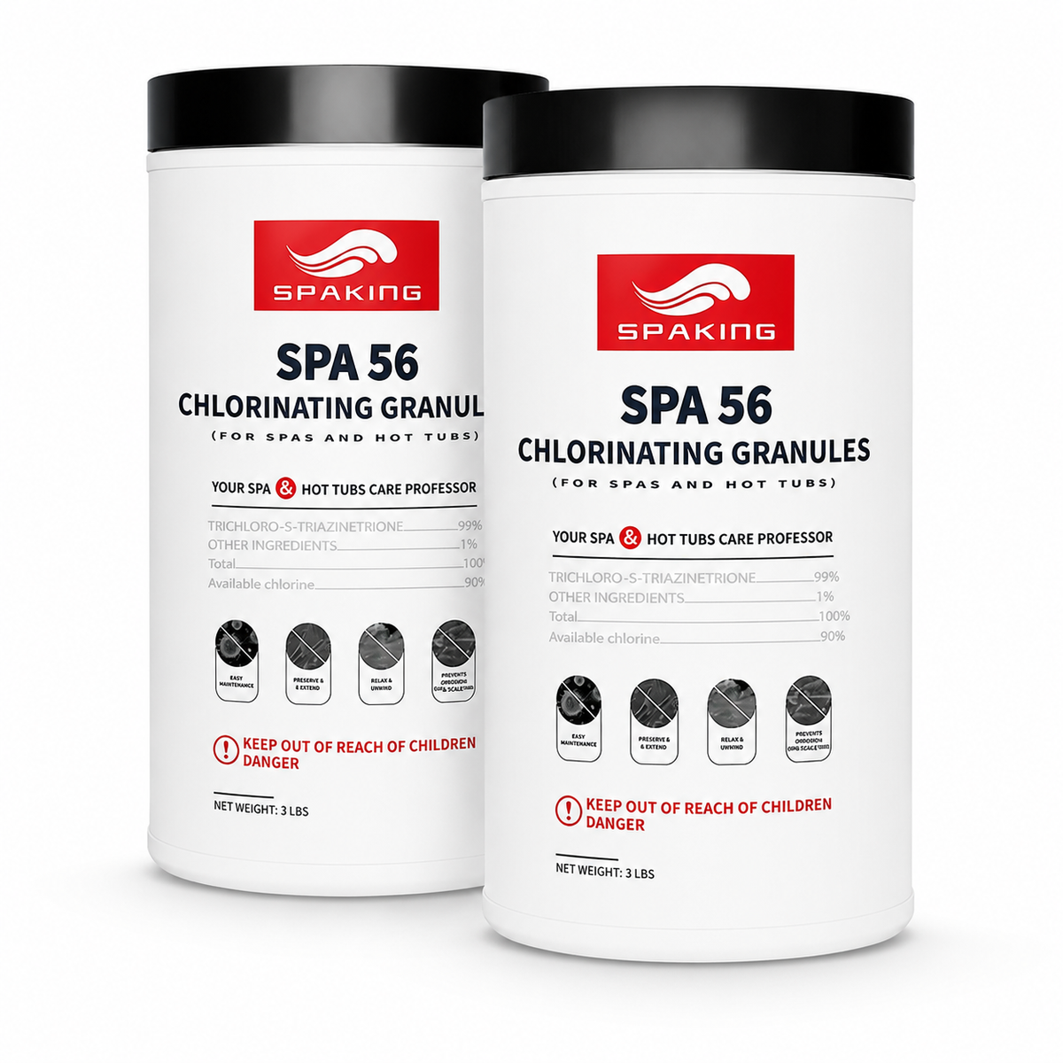 2-Pack 3LB Pool Shock Chlorine Powder (6LB Total Bulk) | Fast-Dissolving | Algae Control & Crystal Clear Pool Water