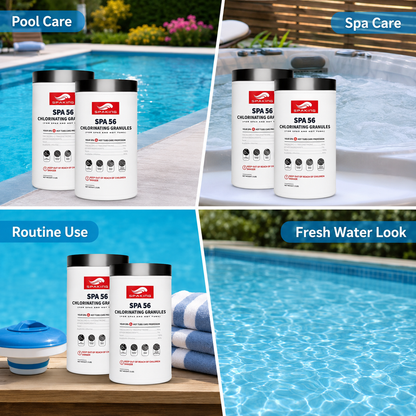2-Pack 3LB Pool Shock Chlorine Powder (6LB Total Bulk) | Fast-Dissolving | Algae Control & Crystal Clear Pool Water