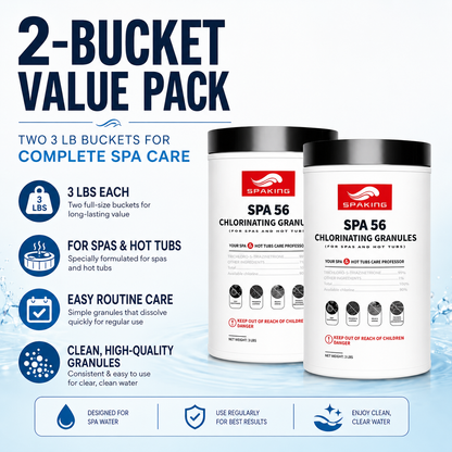 2-Pack 3LB Pool Shock Chlorine Powder (6LB Total Bulk) | Fast-Dissolving | Algae Control & Crystal Clear Pool Water