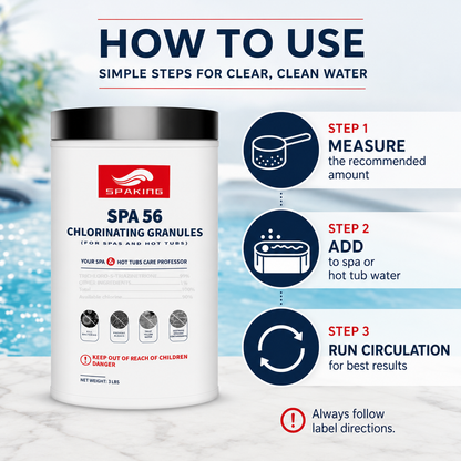 3LB Instant Chlorine Granules | Multi-Purpose Water Sanitizer for Pools, Spas & Fish Ponds | Fast-Acting & Long-Lasting Disinfectant