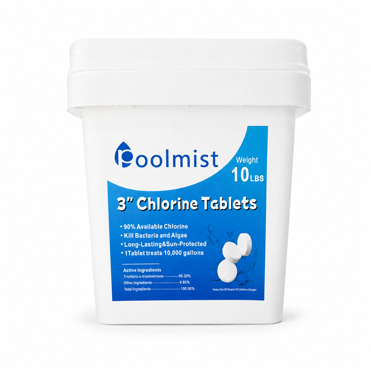 10 LB Economy Chlorine Tablets - Easy Weekly Care, Crystal Clear Water, Algae Free