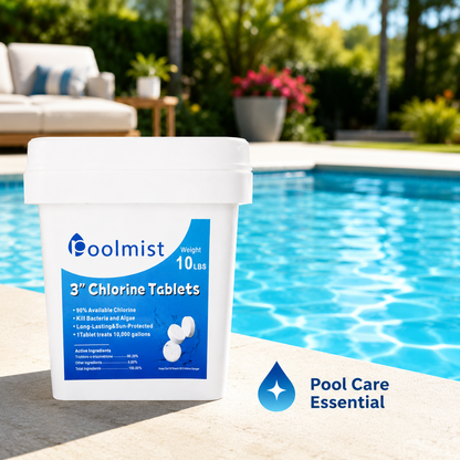 10 LB Economy Chlorine Tablets - Easy Weekly Care, Crystal Clear Water, Algae Free