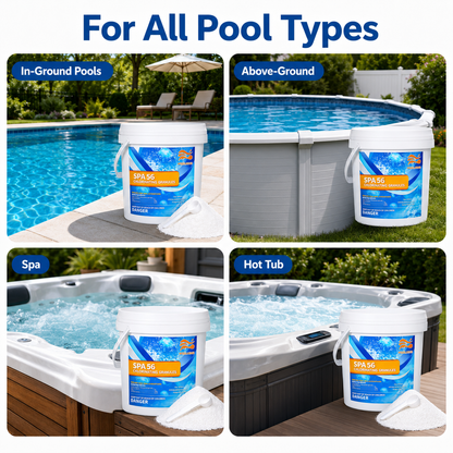 14-Pack Pool Chlorine Powder (3.5 lbs Per Bag) | Fast-Acting Shock Treatment & Sanitizer | Crystal Clear Water | Ideal for Inground & Above Ground Pools