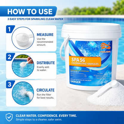 14-Pack Pool Chlorine Powder (3.5 lbs Per Bag) | Fast-Acting Shock Treatment & Sanitizer | Crystal Clear Water | Ideal for Inground & Above Ground Pools