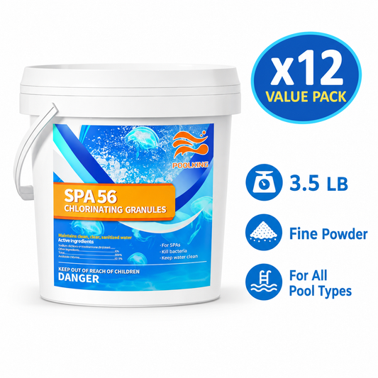 12-Pack Pool Chlorine Powder (3.5 lbs Per Bag) | Fast-Acting Shock Sanitizer | Clears Cloudy Water Fast | EPA-Registered | Inground & Above Ground Pools