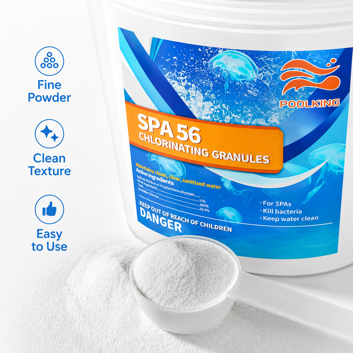 12-Pack Pool Chlorine Powder (3.5 lbs Per Bag) | Fast-Acting Shock Sanitizer | Clears Cloudy Water Fast | EPA-Registered | Inground & Above Ground Pools