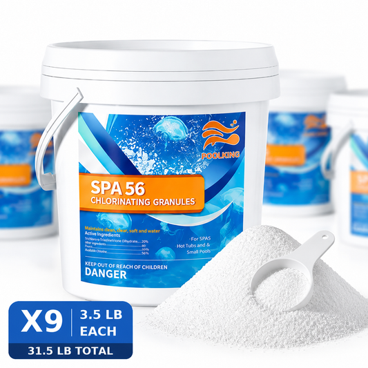 9-Pack Pool Chlorine Powder (3.5 lbs Per Bag) | Fast-Acting Shock Sanitizer | Keep Pool Water Crystal Clear | Inground & Above Ground Pools