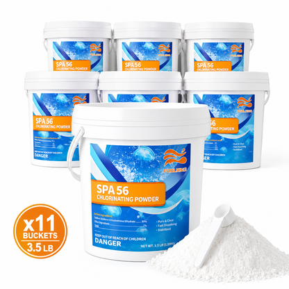 11-Pack Pool Chlorine Powder (3.5 lbs Per Bag) | Fast-Acting Shock Treatment & Sanitizer | Crystal Clear Pool Water | Inground & Above Ground Pools