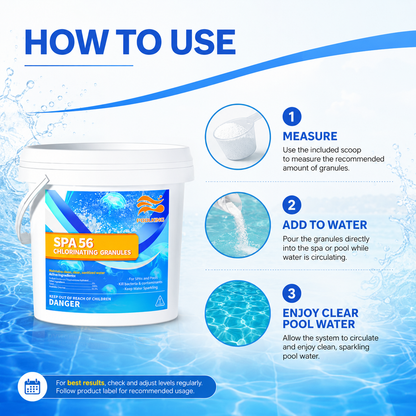 7-Pack Pool Chlorine Powder (3.5 lbs Per Bag) | Fast-Acting Pool Shock Sanitizer | Clears Cloudy Water & Controls Algae | For Inground & Above Ground Pools