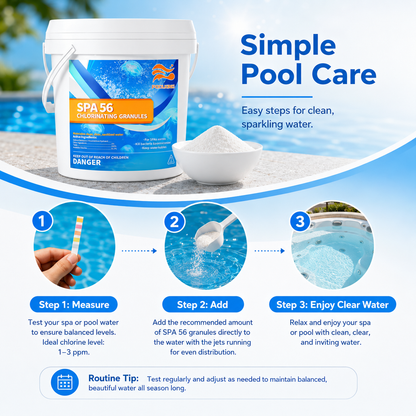 5-Pack Pool Chlorine Powder (3.5 lbs Per Bucket) | Fast-Acting Pool Shock Sanitizer | Keeps Pool Water Crystal Clear | Inground & Above Ground Pools
