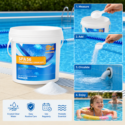 3-Pack Pool Chlorine Powder (3.5 lbs Per Bucket) | Fast-Acting Pool Shock Sanitizer | Keeps Pool Water Crystal Clear | Inground & Above Ground Pools