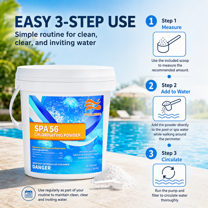 2-Bucket Instant Chlorine Pellets Value Pack (3.5 lbs Per Bucket, 7 lbs Total) | EPA-Registered | Fast-Acting Pool Sanitizer | Hassle-Free Cleaning | Inground & Above Ground Pools