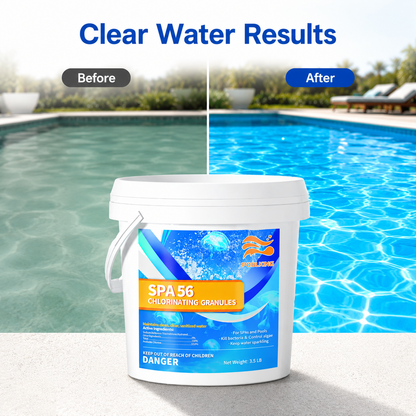 Quick Water Rescue: 3.5 LB Instant Chlorine Powder | Rapid Sanitizer for Emergency Disinfection of Pools, Spas, and Ornamental Ponds