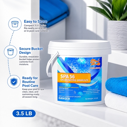 Quick Water Rescue: 3.5 LB Instant Chlorine Powder | Rapid Sanitizer for Emergency Disinfection of Pools, Spas, and Ornamental Ponds