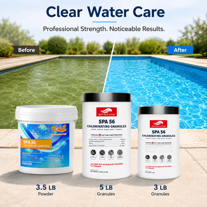 Fast-Dissolving Chlorine Powder Combo (2×3.5 lbs + 8×5 lbs + 1×3 lbs Buckets, 50 lbs Extra Large Total) | Algae & Bacteria Control | Pool/Spa/Fish Pond | Inground & Above Ground Pools