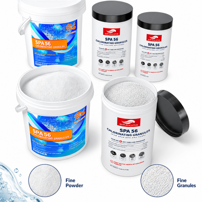 [Professional Disinfection Kit] Chlorine Powder Combo (2×3.5 lbs + 1×5 lbs + 1×3 lbs Buckets, 15 lbs Total) | Pool/Spa/Fish Pond Multi-Purpose Sanitizer