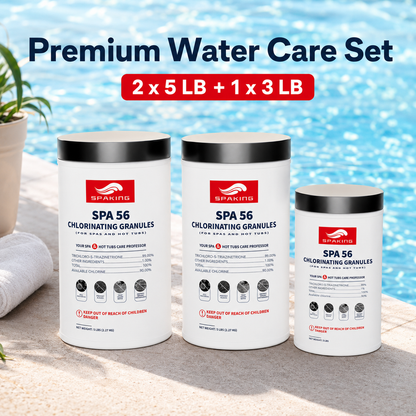 Pool Shock Chlorine Powder Bundle - 1x3LB + 2x5LB Buckets (13LB Total) | Pool Water Treatment & Sanitation