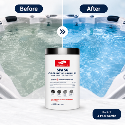 18LB Pool Shock Chlorine Powder Value Pack - 1x3LB+3x5LB | Fast-Dissolving for Instant Pool Clean & Algae Removal