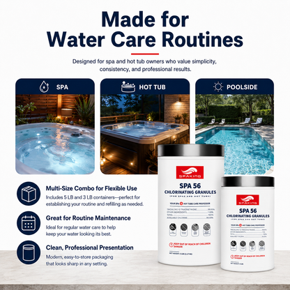 18LB Pool Shock Chlorine Powder Value Pack - 1x3LB+3x5LB | Fast-Dissolving for Instant Pool Clean & Algae Removal