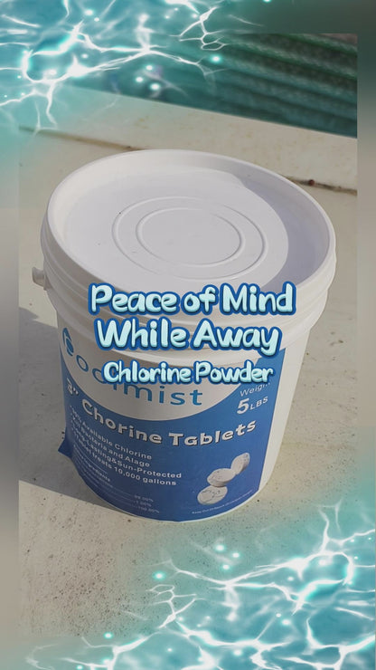 Slow-Dissolving Efficiency: 5LB 3-Inch Stabilized Chlorine Tablets  | Provides Sustained Sanitation for Crystal Clear Water & Reliable Algae Control in Pools & Spas